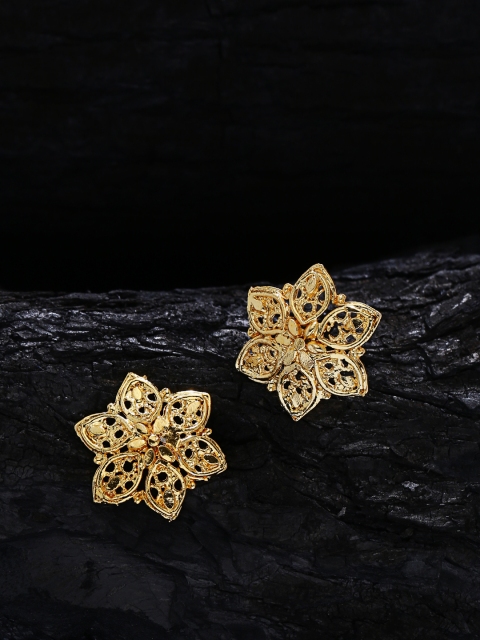 

ZeroKaata Gold-Plated Handcrafted Floral Studs