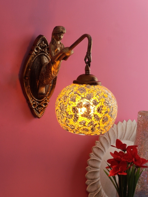 

Aesthetic Home Solutions Gold-Toned Textured Pendant Wall or Ceiling Lamp