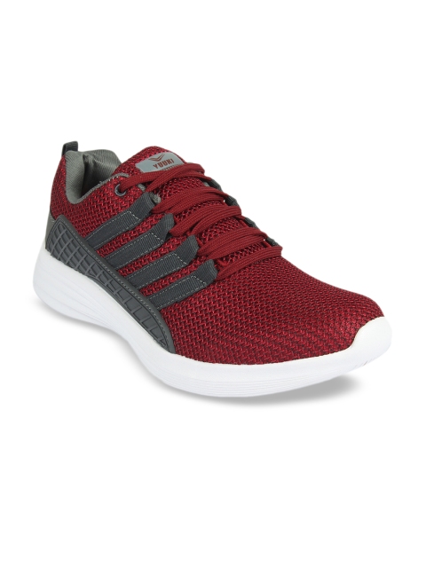 

Yuuki Men Maroon Mesh Running Shoes