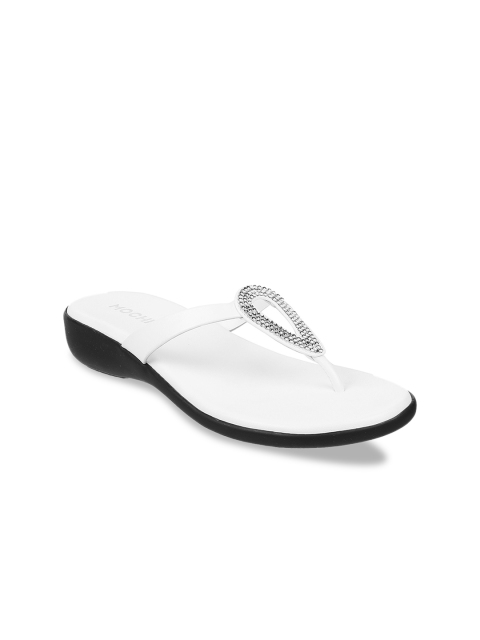 Mochi Women White Embellished Heels