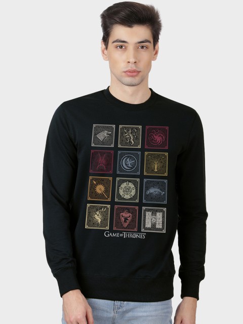 

Game Of Thrones Men Black Printed Sweatshirt