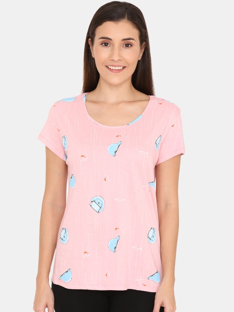 

Zivame Women Pink Printed Top