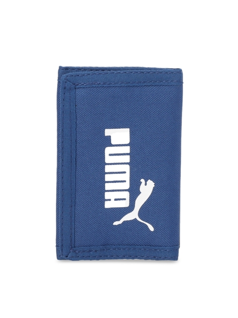 

Puma Unisex Blue Printed Three Fold Wallet