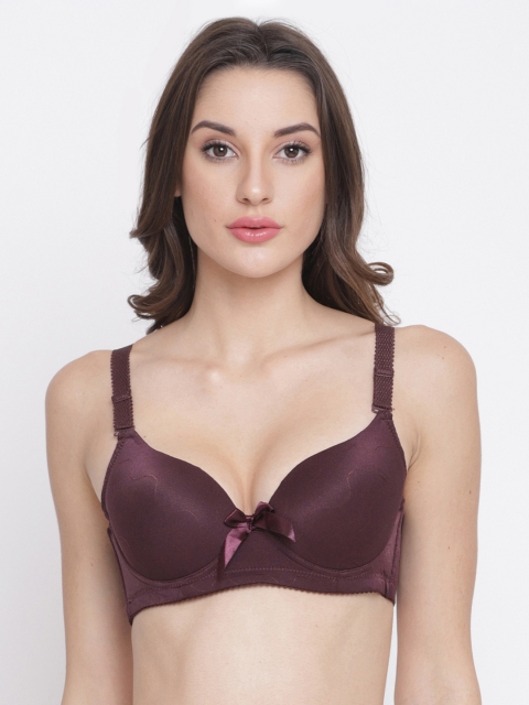 

PrettyCat Brown Satin Finish Underwired Non Padded T-shirt Bra PC-BR-6003-BRN-30B