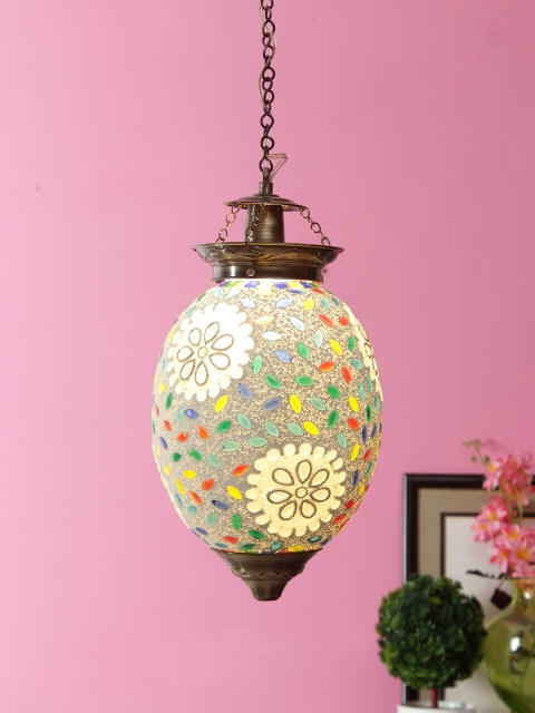 

Aesthetic Home Solutions Gold-Toned Textured Pendant Outdoor Lamp