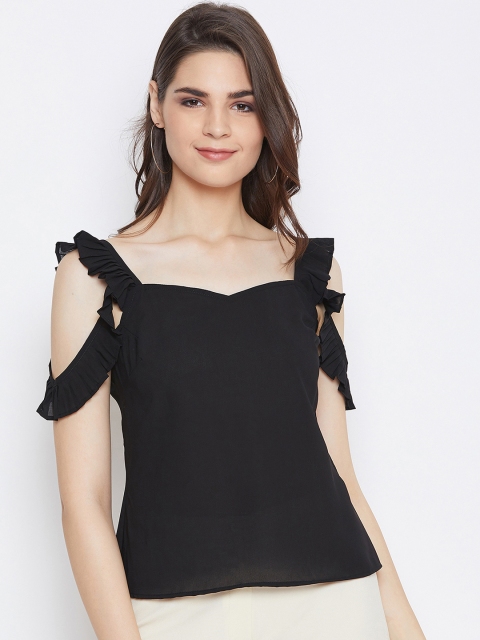 

Imfashini Women Black Solid Top