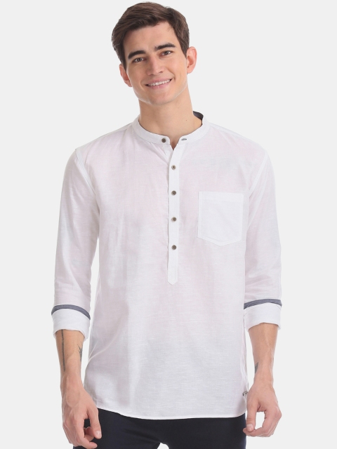 

Cherokee Men White Regular Fit Solid Casual Shirt