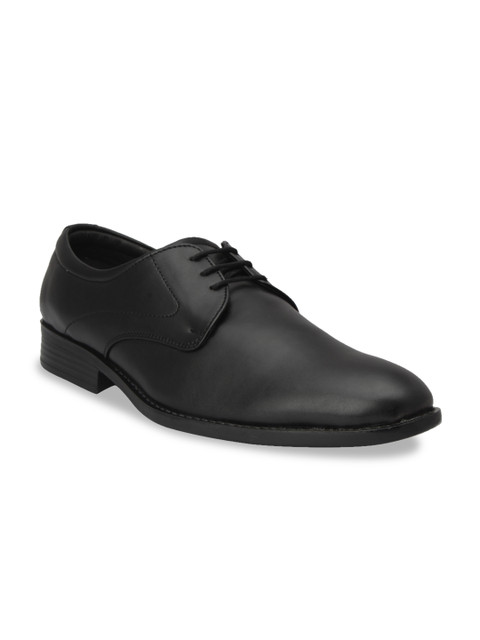 

pelle albero Men Black Solid Formal Derbys