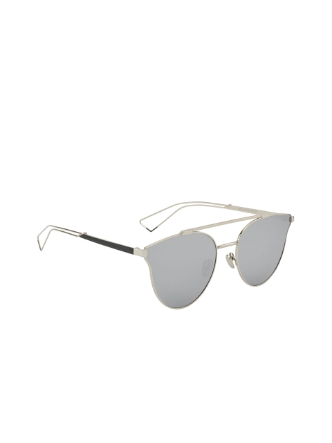 

Gold Berg Unisex Mirrored UV Protected Oval Sunglasses GBS-1007S, Silver