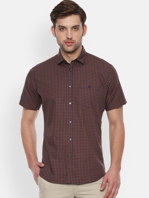 

Van Heusen Sport Men Brown Slim Fit Checked Casual Shirt