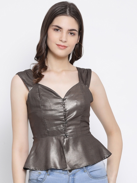 

Oxolloxo Women Grey Solid Top