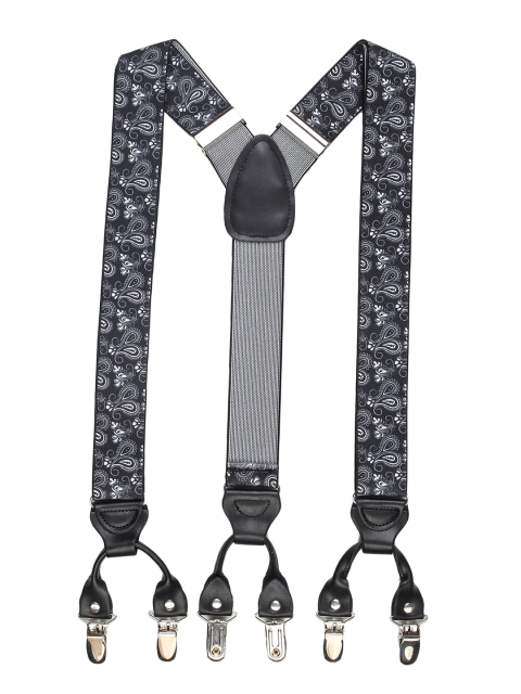 

Alvaro Castagnino Men Black & White Printed Suspender