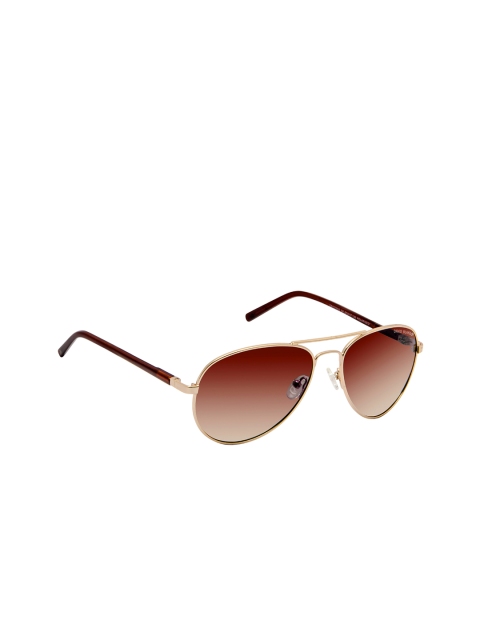 

David Blake Unisex Polarised and UV Protected Lens Aviator Sunglasses SGDB1983, Brown