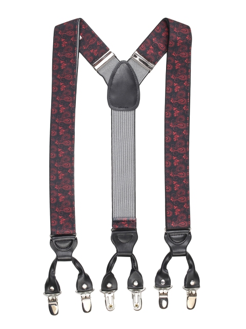 

Alvaro Castagnino Men Black & Red Printed Suspender