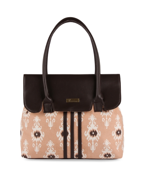 

Vivinkaa Nude-Coloured Printed Handheld Bag