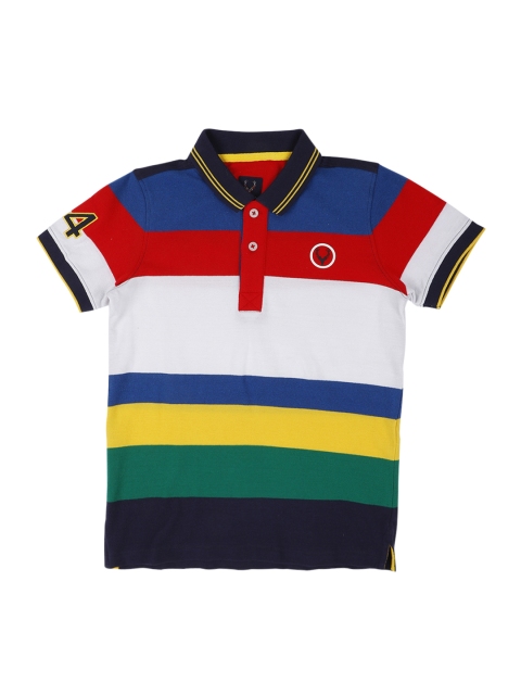 

Allen Solly Junior Boys Multicoloured Striped Polo Collar T-shirt, Multi