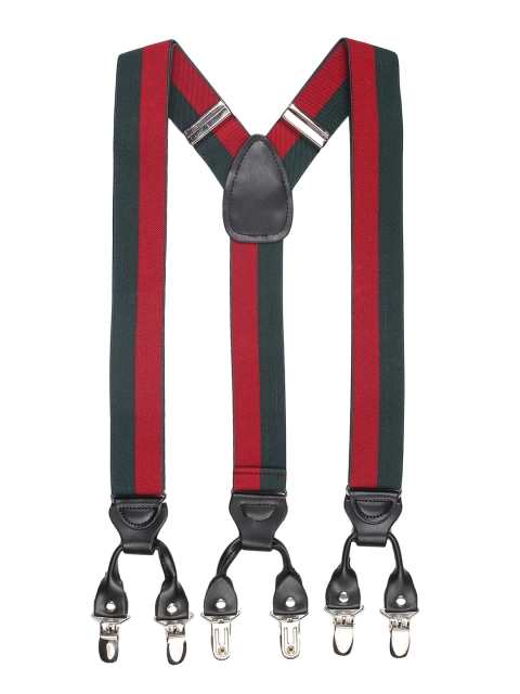 

Alvaro Castagnino Men Red & Grey Colourblocked Suspender