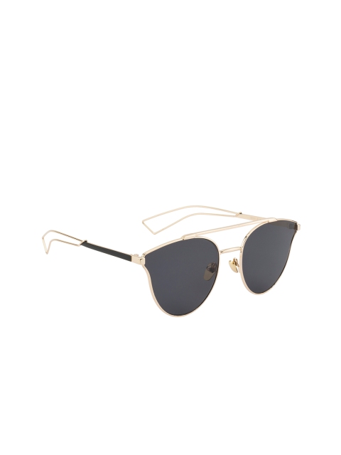 Gold Berg Unisex UV Protected Aviator Sunglasses GBS-1007S_GLD, Grey