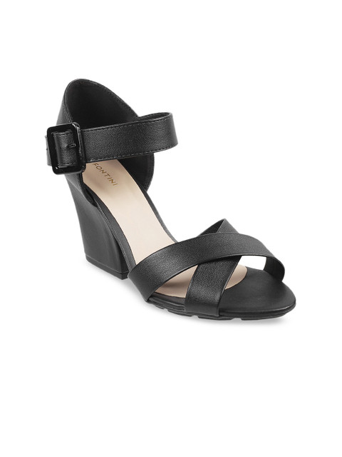

Mochi Women Black Solid Block Heels