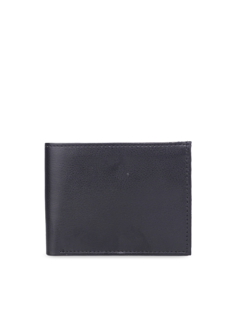 

LEISURES Men Black Solid Two Fold Wallet