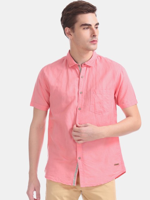

Cherokee Men Pink Regular Fit Solid Casual Shirt