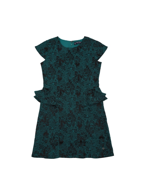 

Allen Solly Junior Girls Green Printed Fit and Flare Dress