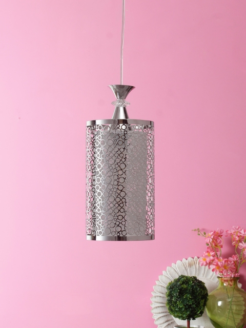 

Aesthetic Home Solutions Silver-Toned Self Design Pendant Ceiling Lamp
