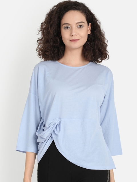 

COVER STORY Women Blue Solid Top