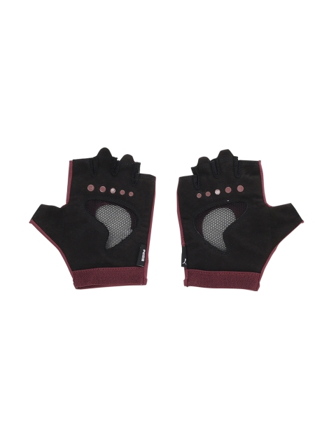 

Puma Women Burgundy And Yellow AT Gym Gloves Vineyard Wine, Mauve