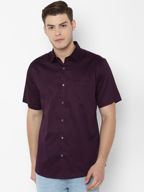 

Allen Solly Men Purple Slim Fit Printed Casual Shirt