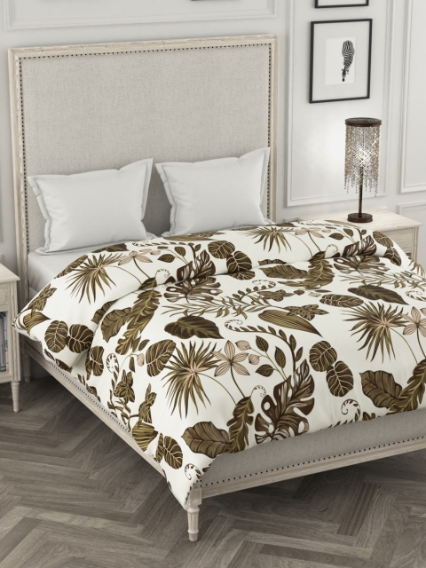 

Portico New York White & Brown Floral AC Room 120 GSM Double Bed Comforter
