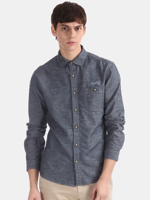 

Cherokee Men Grey Regular Fit Solid Casual Shirt