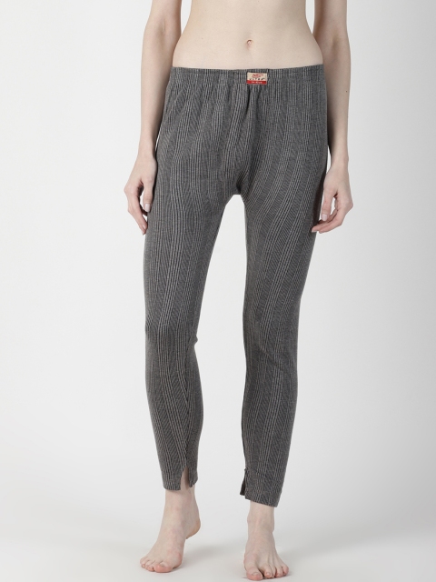 

Dollar Ultra Women White Striped Thermal Bottoms, Grey