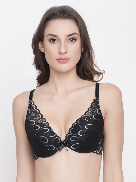 

PrettyCat Black Solid Underwired Lightly Padded T-shirt Bra