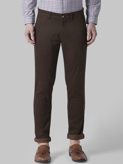 

Park Avenue Men Brown Regular Fit Solid Regular Trousers