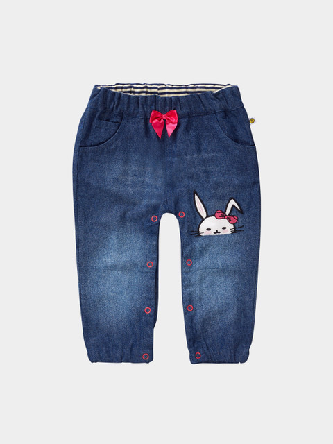 

Pranava Infant Blue Slim Fit Mid-Rise Clean Look Organic Cotton Jeans