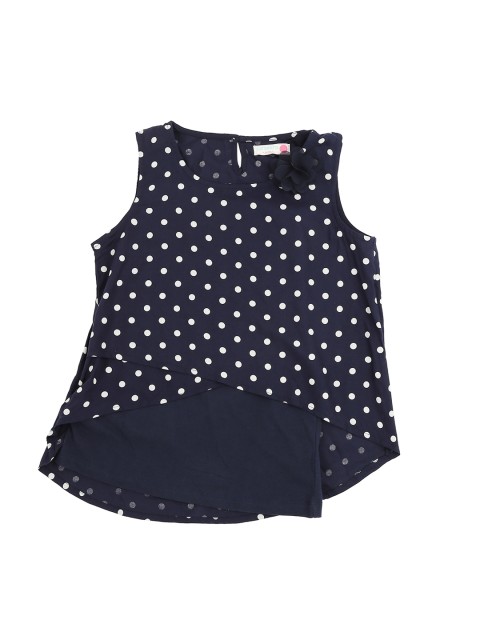 

Pantaloons Junior Girls Navy Blue Printed A-Line Top