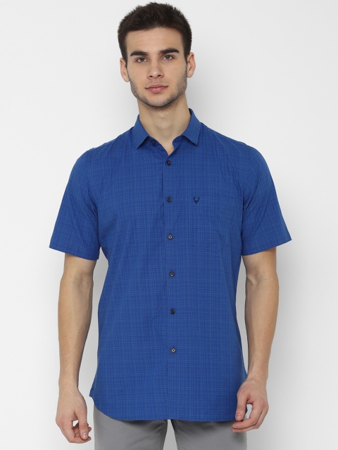 

Allen Solly Men Blue Slim Fit Checked Casual Shirt