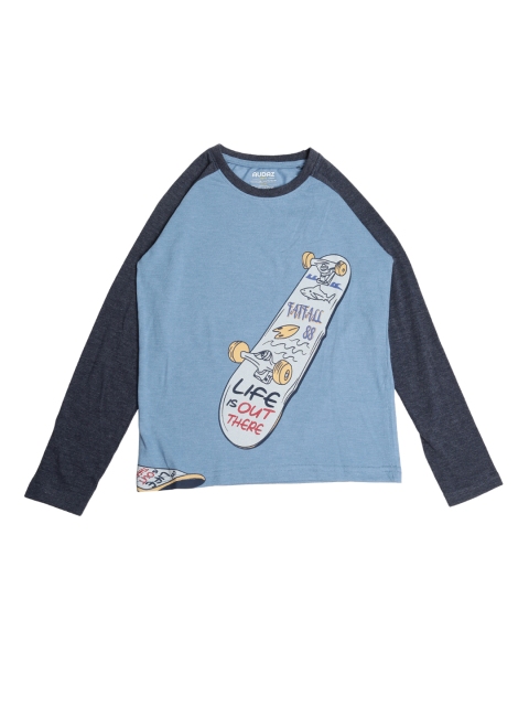 

AUDAZ Boys Navy Blue Printed Round Neck T-shirt