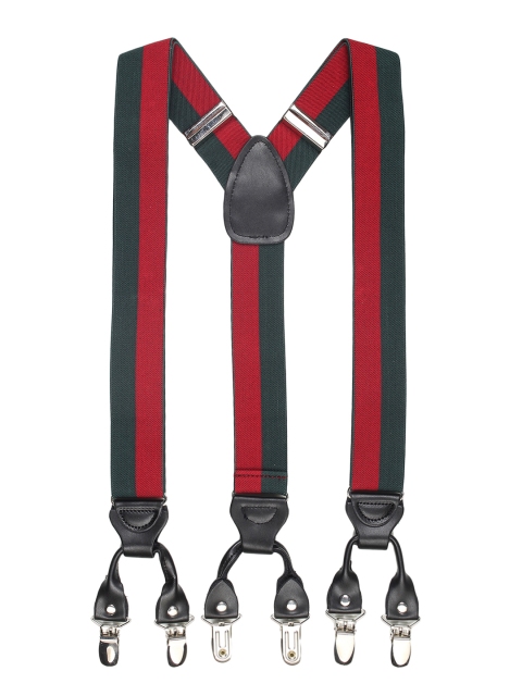 

Alvaro Castagnino Men Red & Grey Colourblocked Suspender