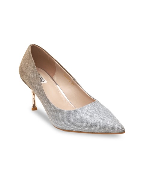

ROSSO BRUNELLO Women Silver-Toned Solid Stilletos
