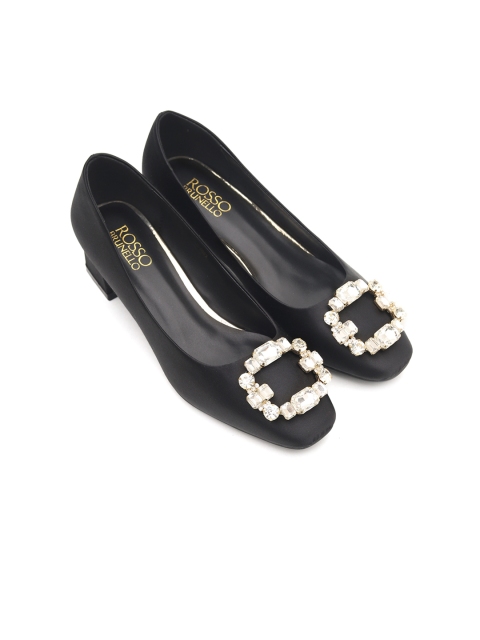 

ROSSO BRUNELLO Women Black Embellished Pumps