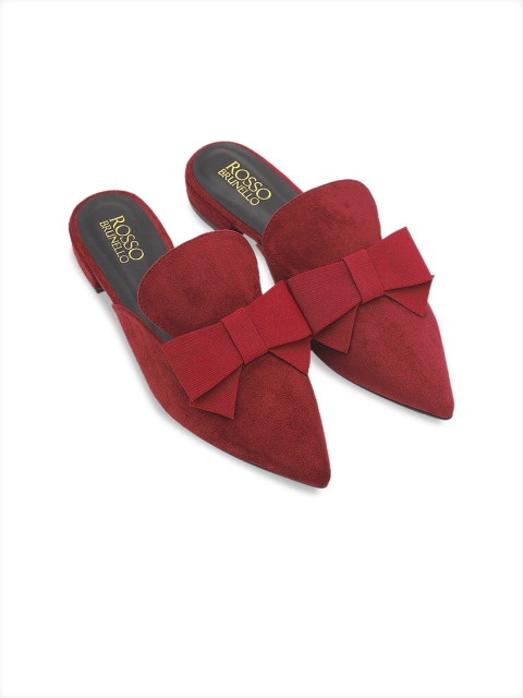 

ROSSO BRUNELLO Women Burgundy Solid Pumps