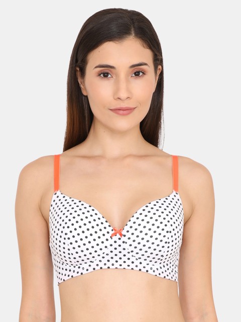 

Zivame White & Blue Printed Non-Wired Lightly Padded T-shirt Bra ZI101ZFASH0BLAK