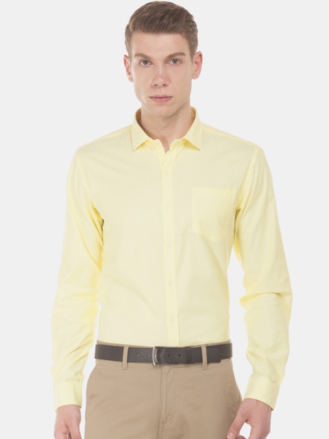 

Excalibur Men Yellow Regular Fit Solid Casual Shirt