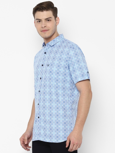 

Allen Solly Men Blue Slim Fit Checked Casual Shirt