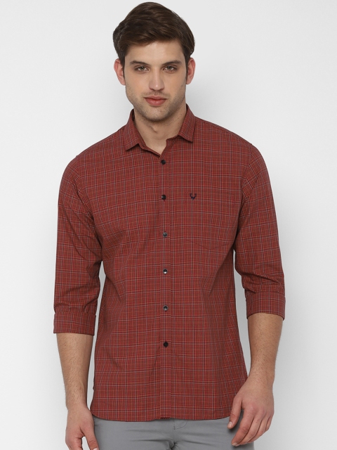 

Allen Solly Men Red Slim Fit Checked Casual Shirt
