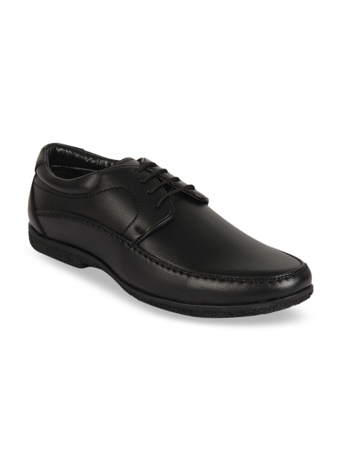 

Vardhra Men Black Textured Formal Derbys