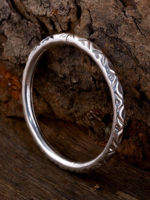 

ADORN by Nikita Ladiwala Silver-Toned Handcrafted Bangle