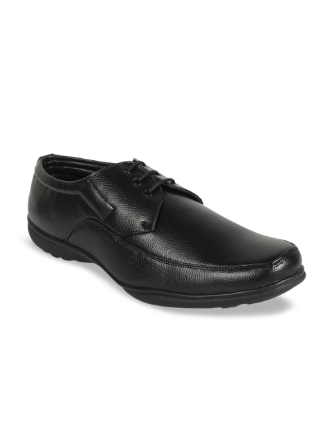 

Vardhra Men Black Textured Formal Derbys